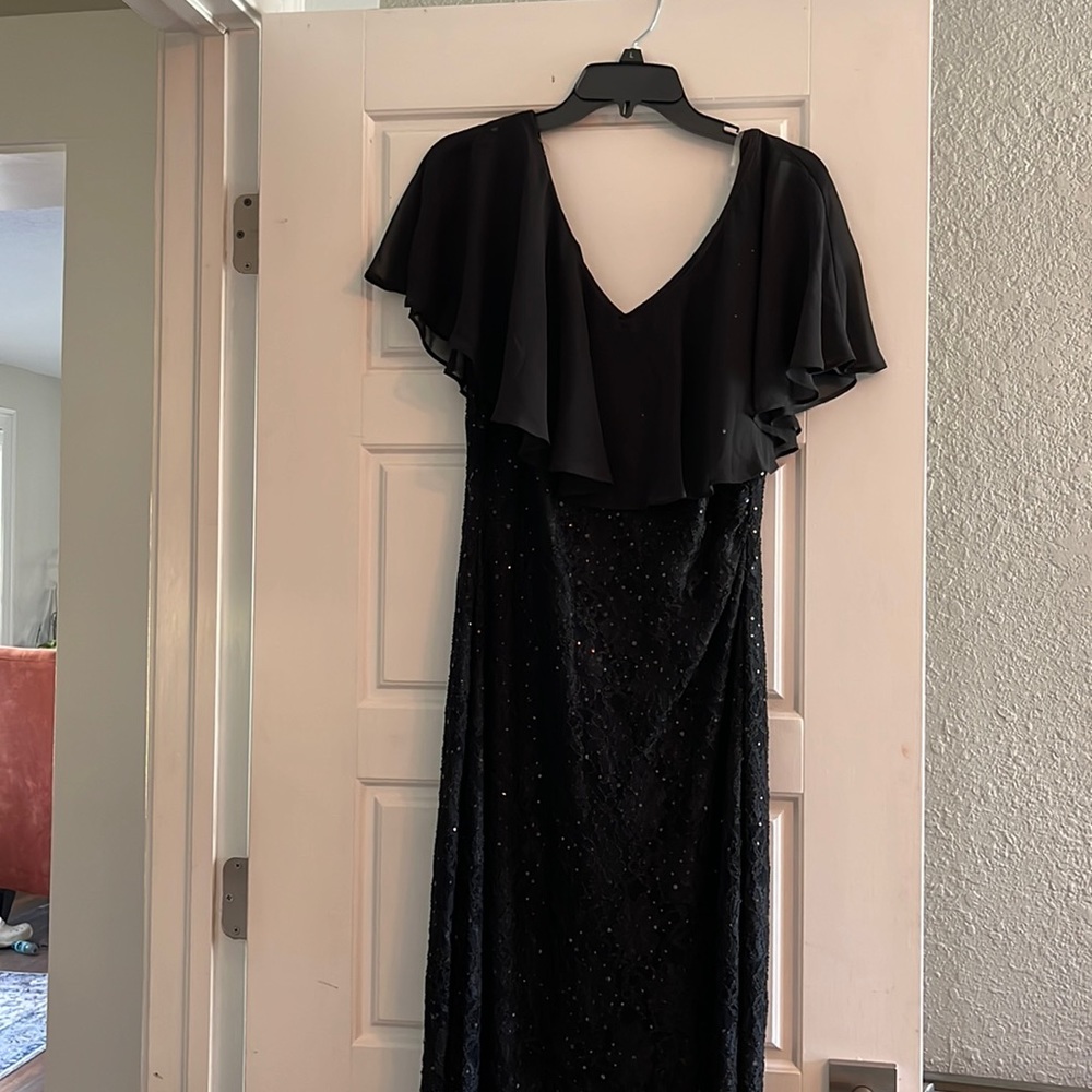 Connected Apparel Black Shimmer Dress